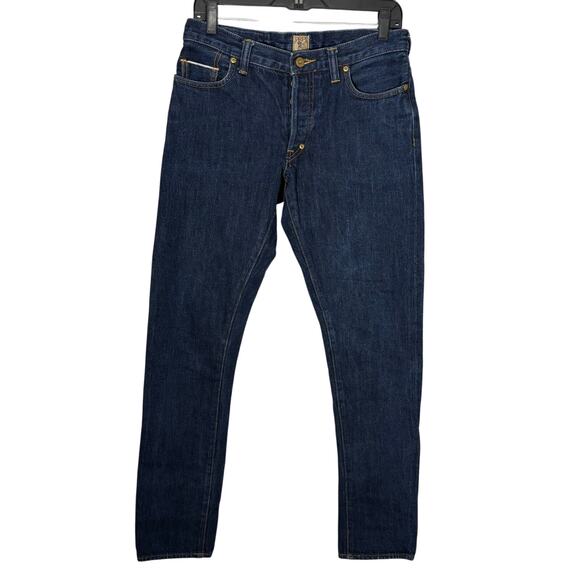 PRPS Japanese Selvedge Denim Jeans 30x32 Dark Wash Raw Slim Fit Premium Rigid - Picture 2 of 13